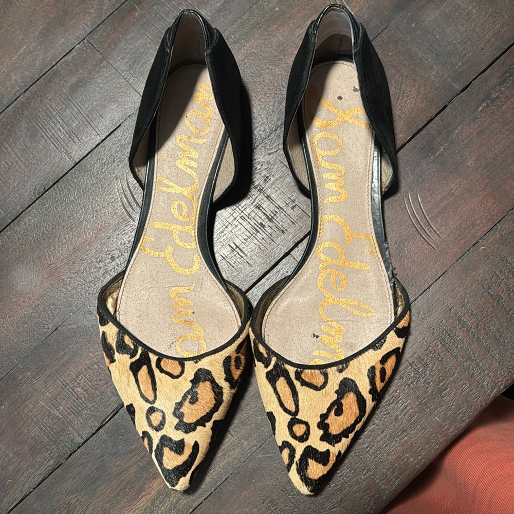 Sam Edelman Leopard Print Women's Shoes gently used some wear on toes